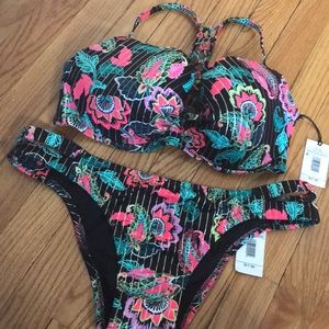 Multi Colored Flowered Bikini.